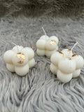3-Piece Bubble Candle Set with Real Gold Leaf