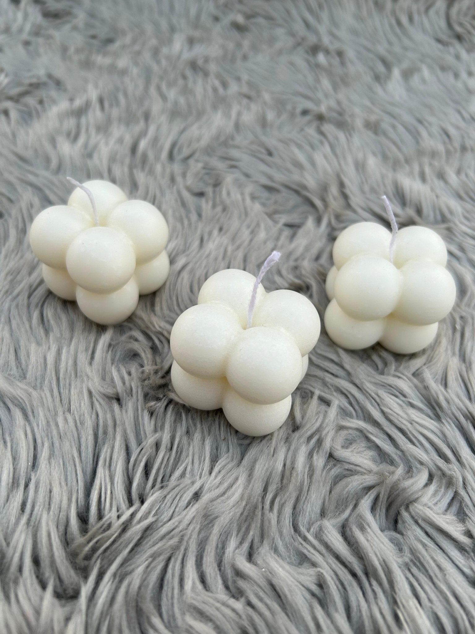 3-Piece Bubble Candle Set with Real Gold Leaf