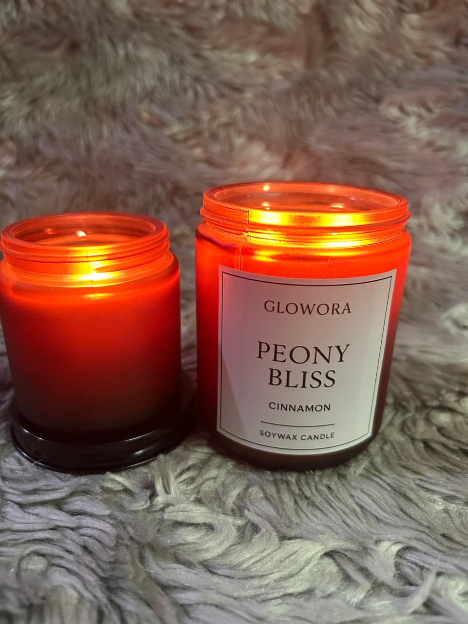 Glowora Premium Amber Glass Scented Candle Jar