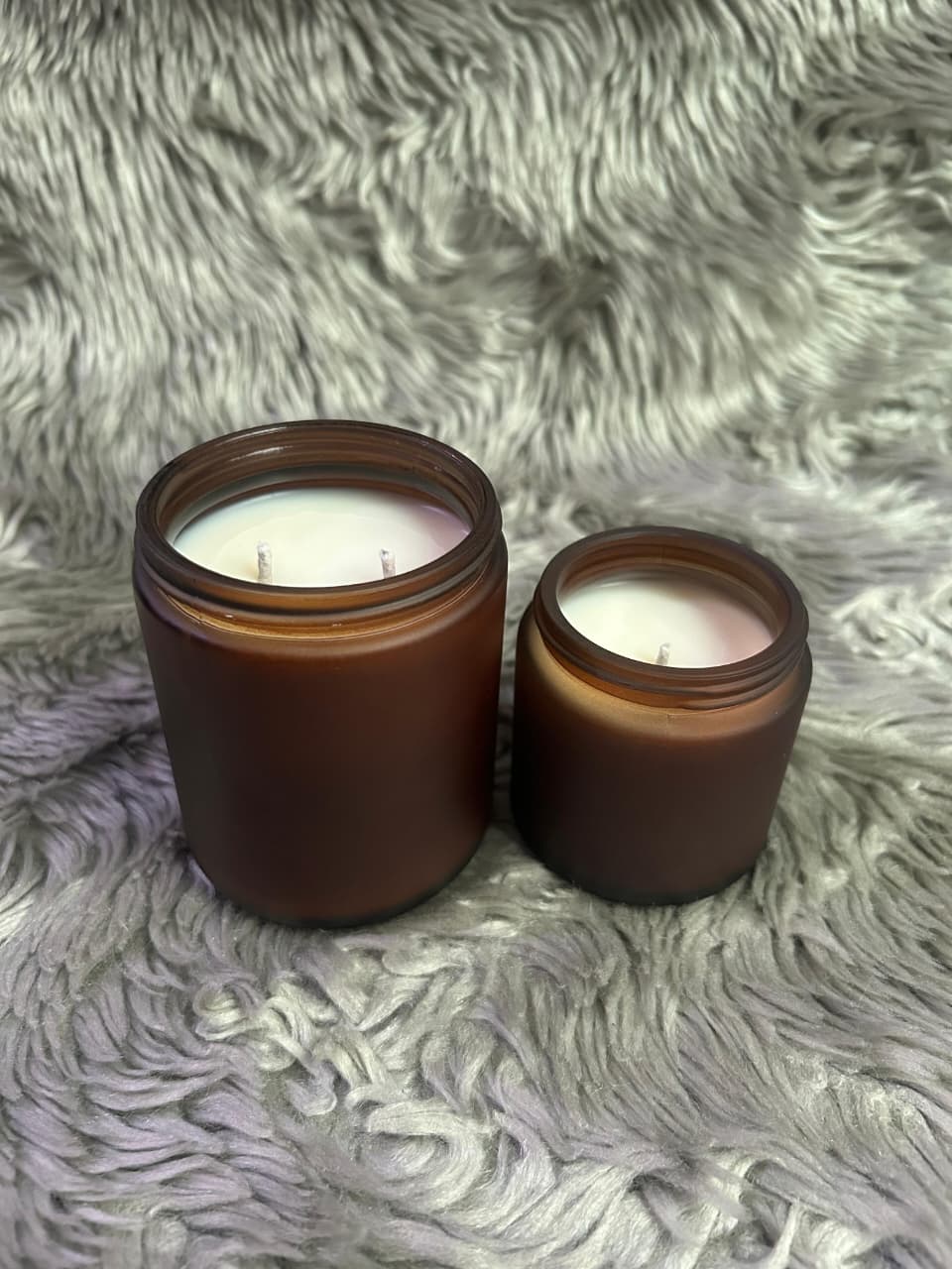 Glowora Premium Amber Glass Scented Candle Jar