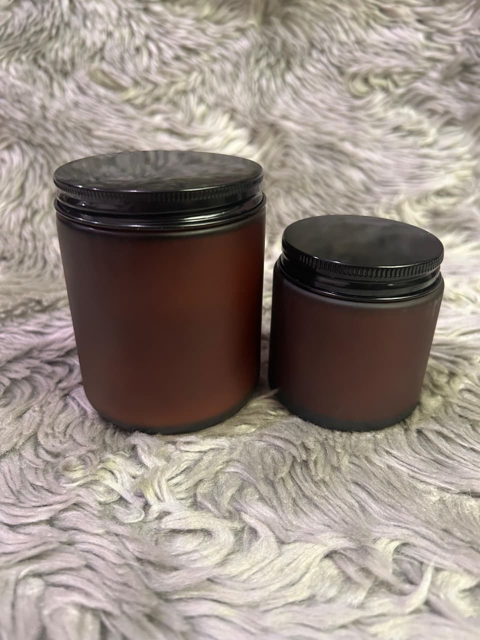 Glowora Premium Amber Glass Scented Candle Jar