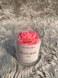 GlowOra Peony Bliss Rose Glass Jar Candle