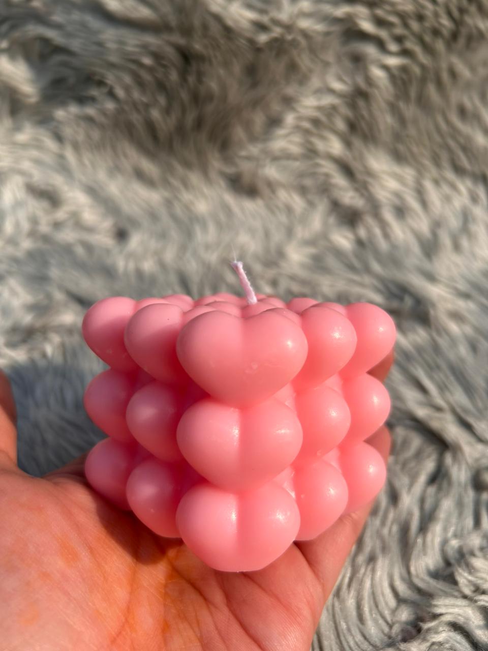 Glowora Heart Bubble Mold Candle