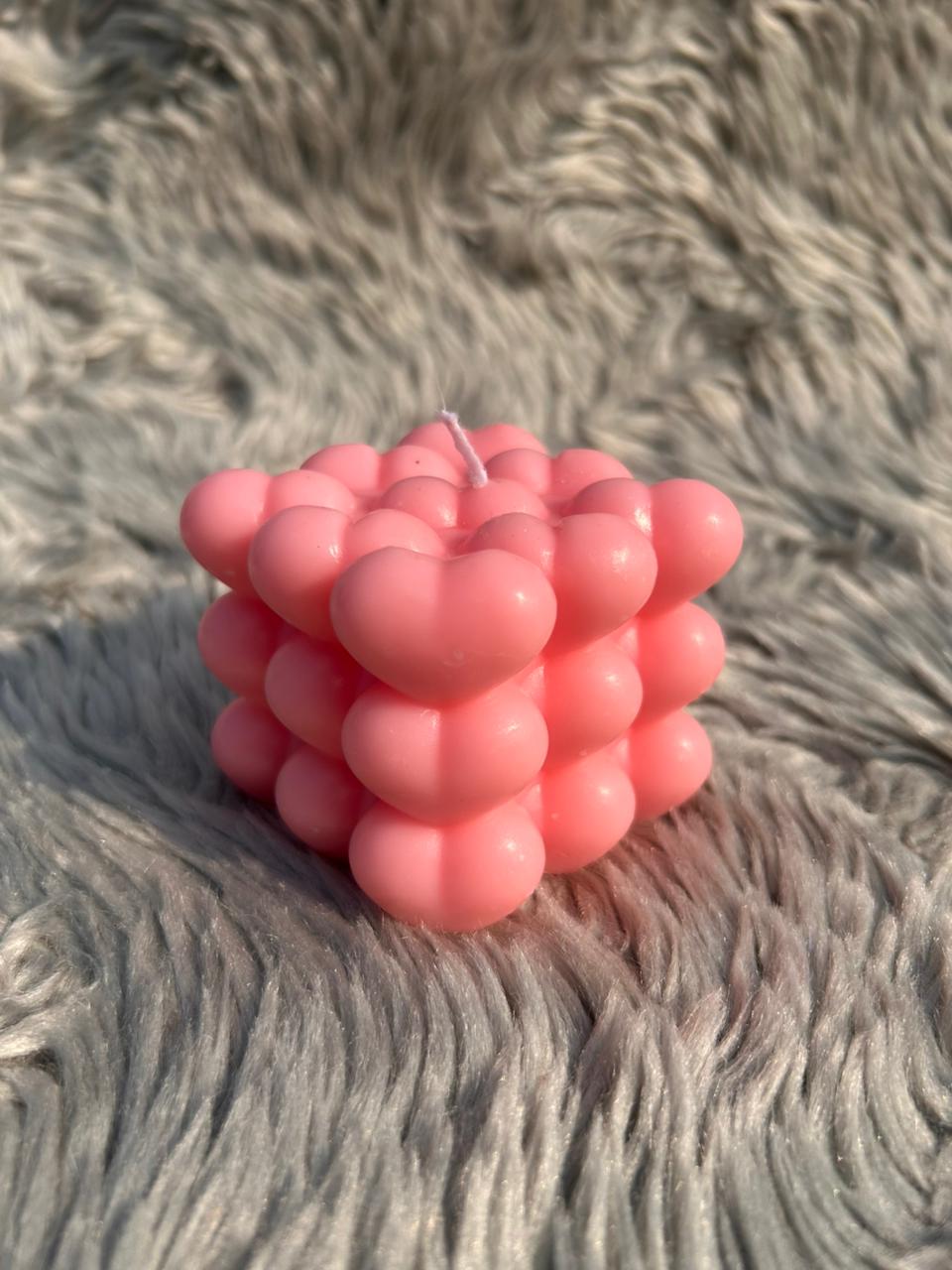 Glowora Heart Bubble Mold Candle