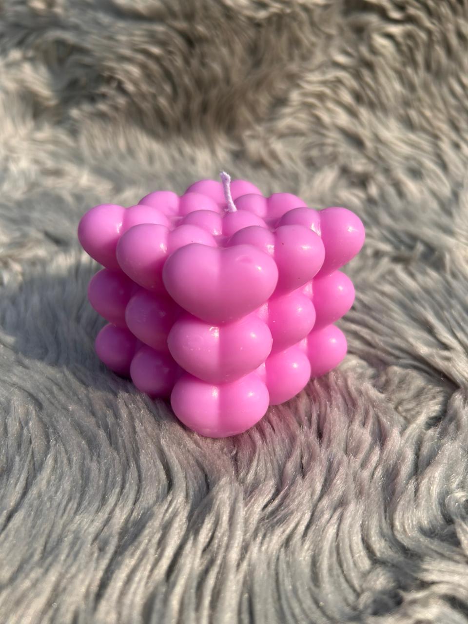 Glowora Heart Bubble Mold Candle
