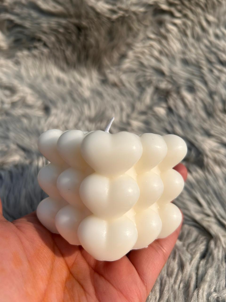 Glowora Heart Bubble Mold Candle