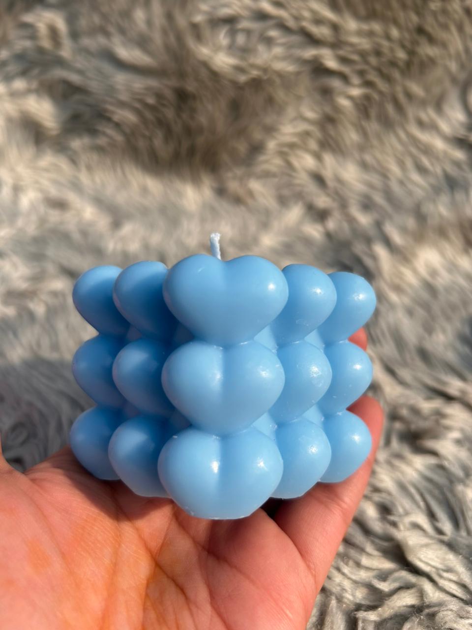 Glowora Heart Bubble Mold Candle