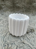 Handmade Jesmonite Fluted Container