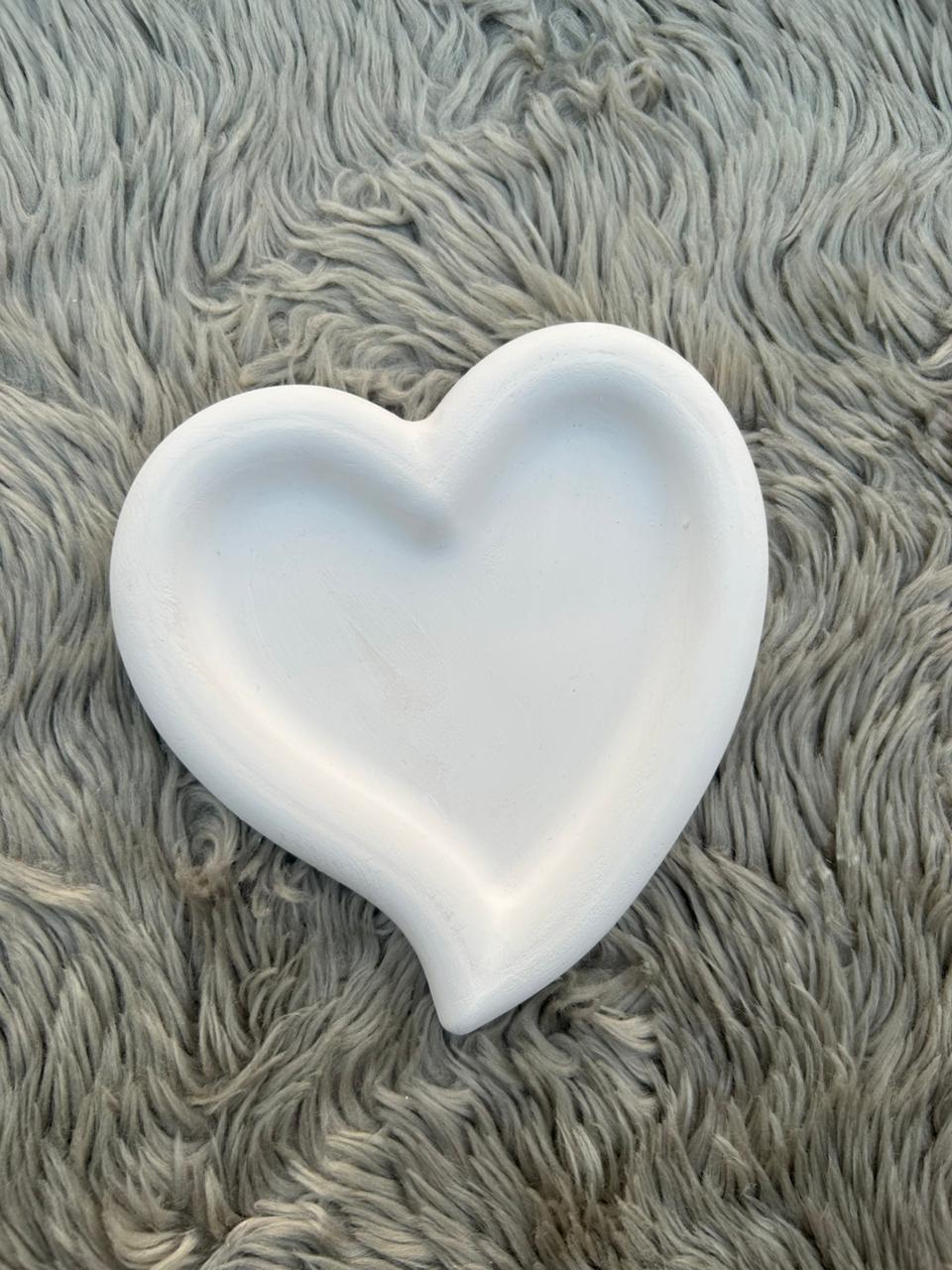 Handmade Jesmonite Heart Tray