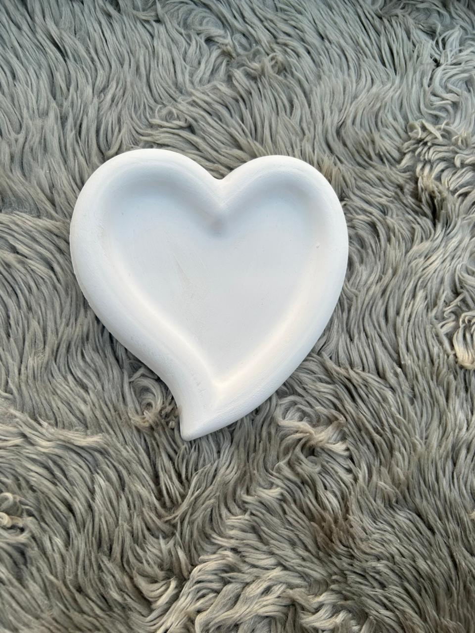 Handmade Jesmonite Heart Tray
