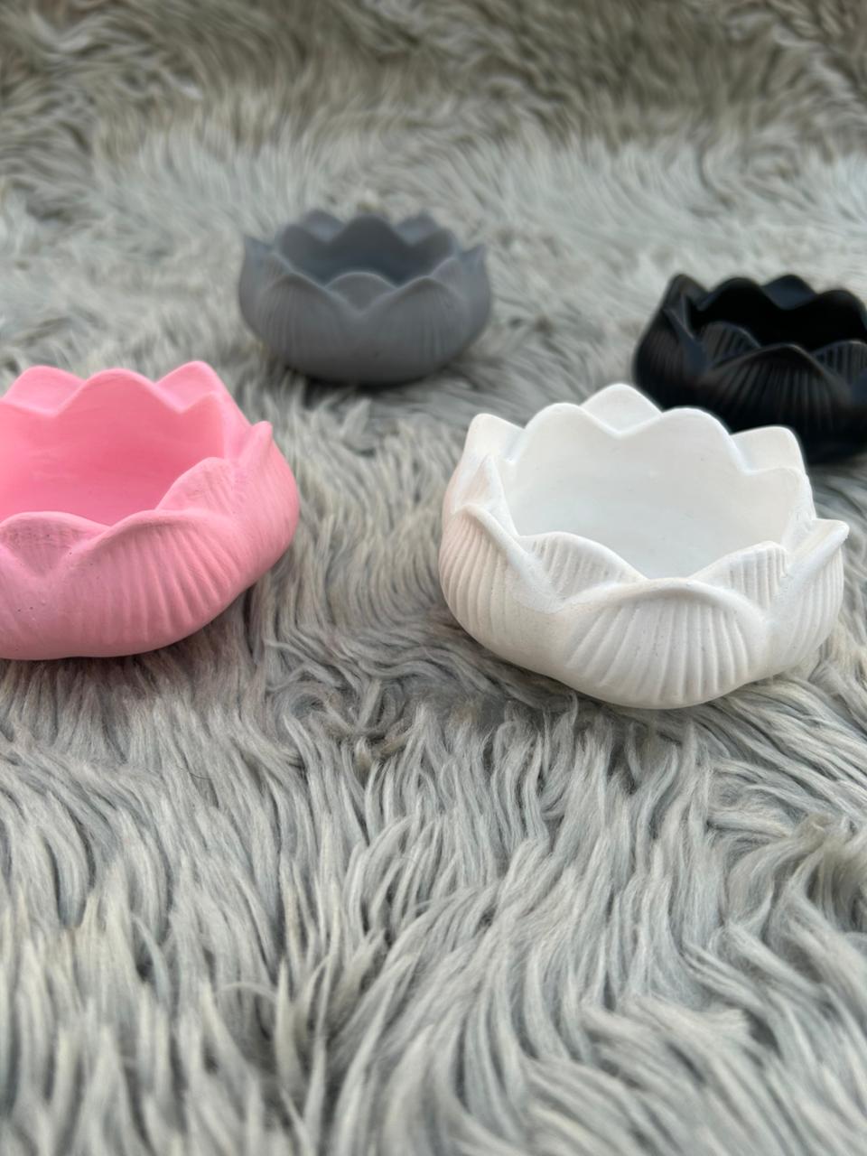 Handmade Jesmonite Lotus Bowl