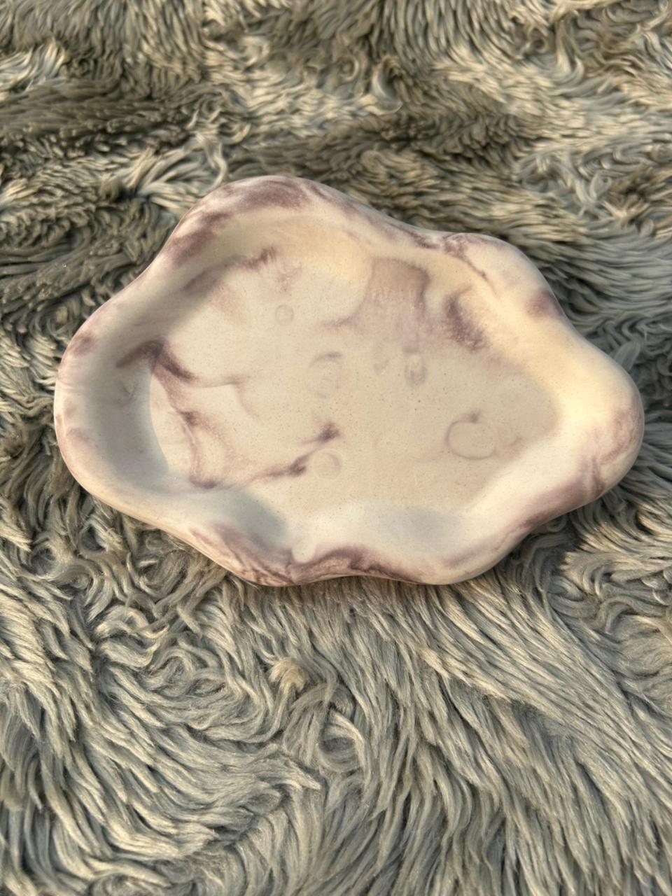Handmade Jesmonite Marble Trinket Tray