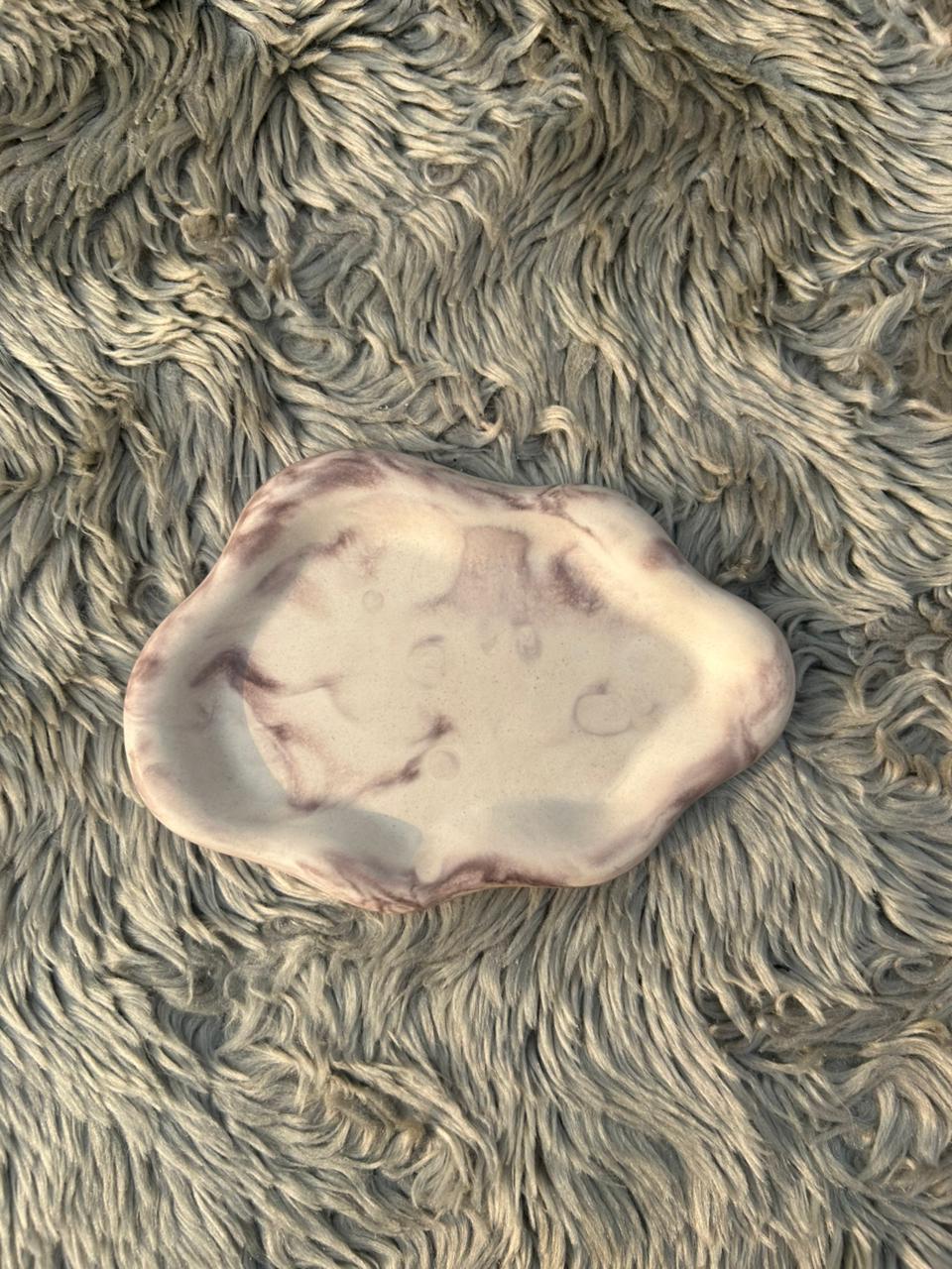 Handmade Jesmonite Marble Trinket Tray